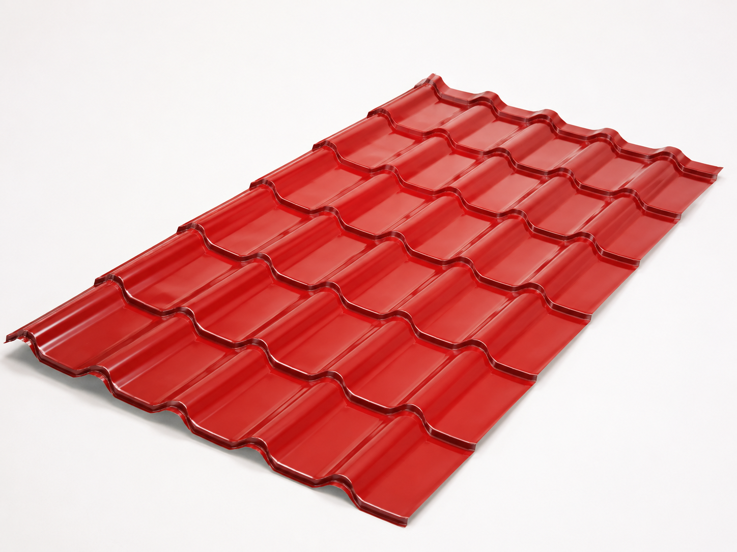 Red tile-form roof sheet profile